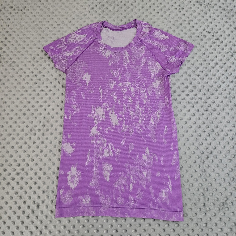 Lululemon Shadow Bloom Swiftly‎ Tech Short Sleeve 2.0 Shirt 6 Womens
